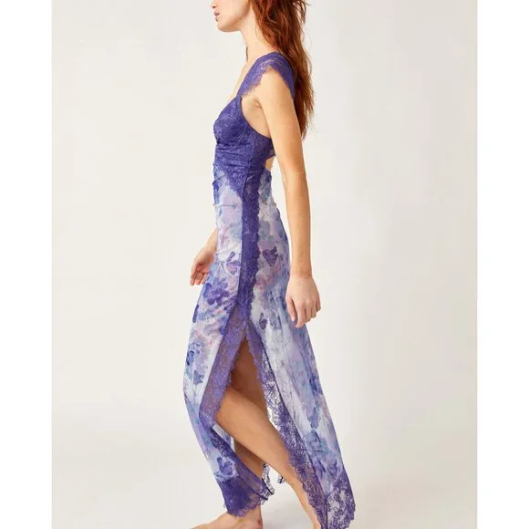 🎉LAST CHANCE🎉 FREE PEOPLE Suddenly Fine Maxi Slip / Spring Rain Combo - Picture 2 of 7